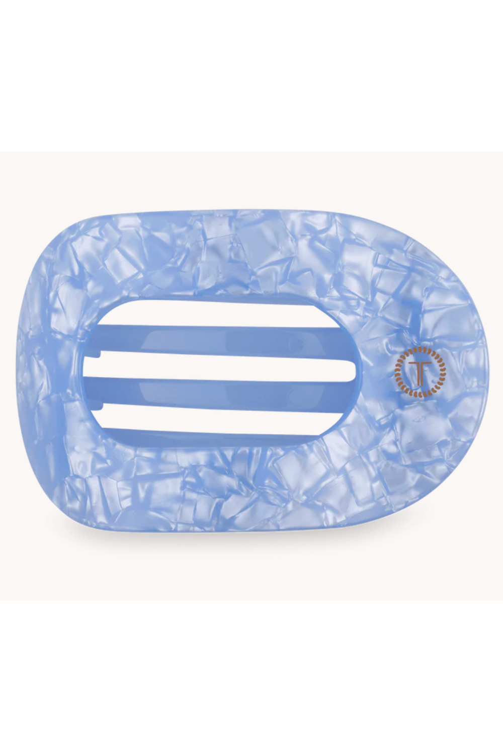 Teleties Flat Round Hair Clip - Blue Lagoon