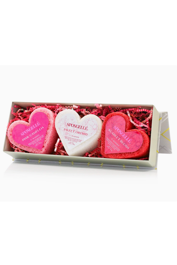 Spongelle Heart Travel Buffer Trio Set