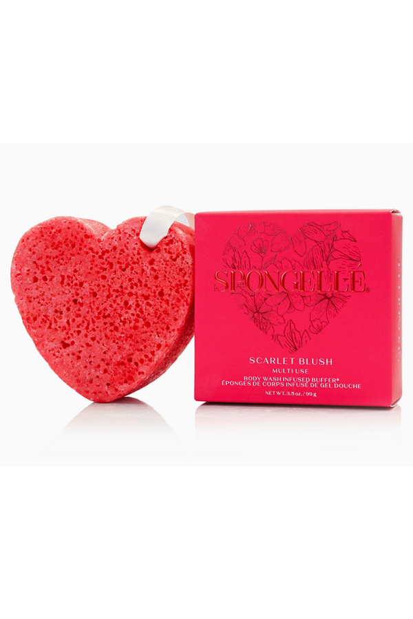 Spongelle Heart Buffer - Scarlet Blush