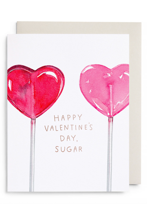 EFran Valentine's Day Greeting Card - Heart Lollipops