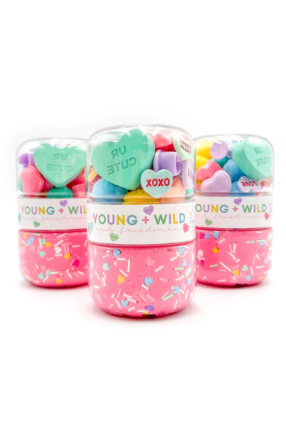 Grab & Go Dough Jar - Pastel Hearts