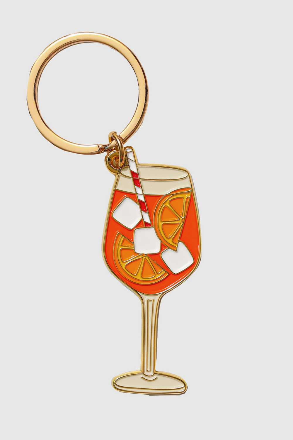 Trendy Enamel Keychain - Aperol Spritz