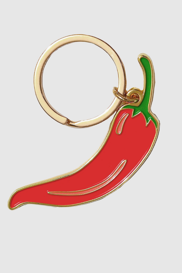 Trendy Enamel Keychain - Chili Pepper
