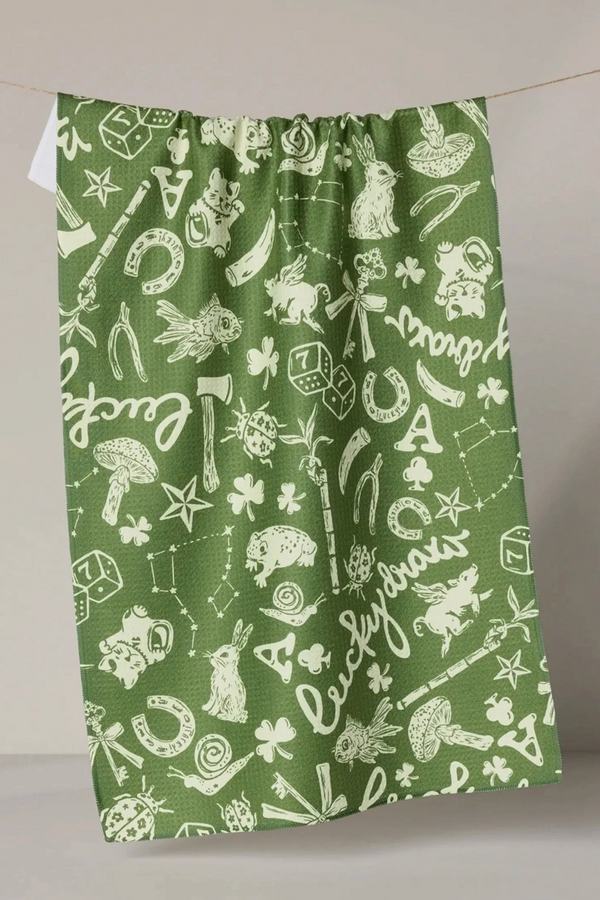 Geometry Kitchen Tea Towel - Lucky Draw Symbols