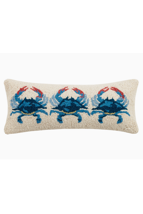 Hooked Mini Pillow - 3 Crabs