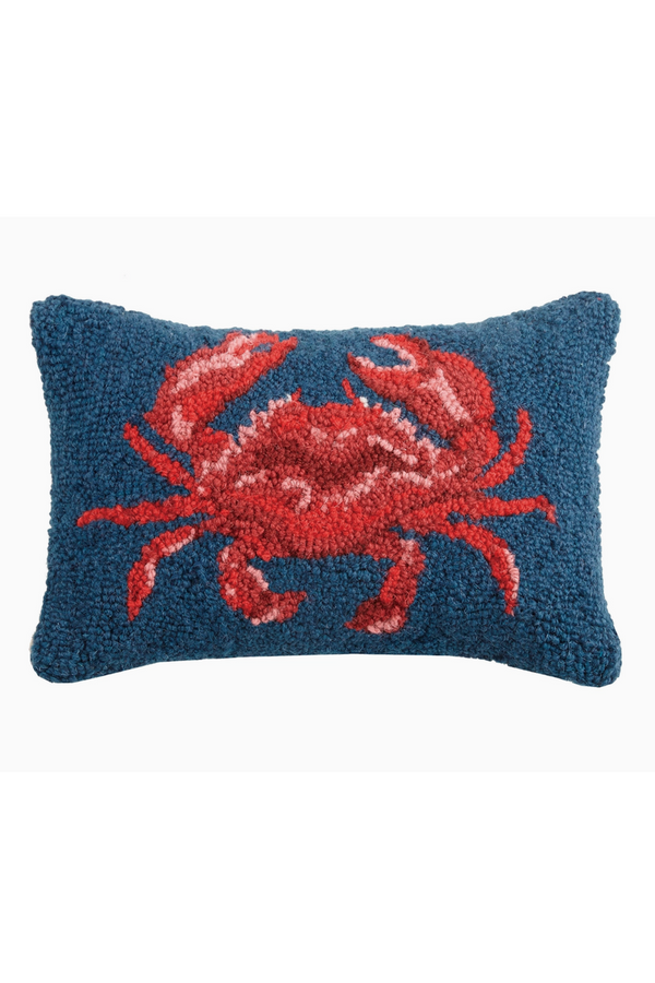Hooked Mini Pillow - Red Crab