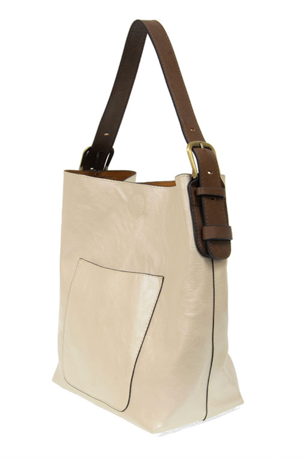 Joy Hobo-Style Handle Handbag - Metallic Pearl / Coffee