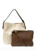 Joy Hobo-Style Handle Handbag - Metallic Pearl / Coffee