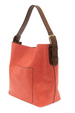 Joy Hobo-Style Handle Handbag - Living Coral / Coffee