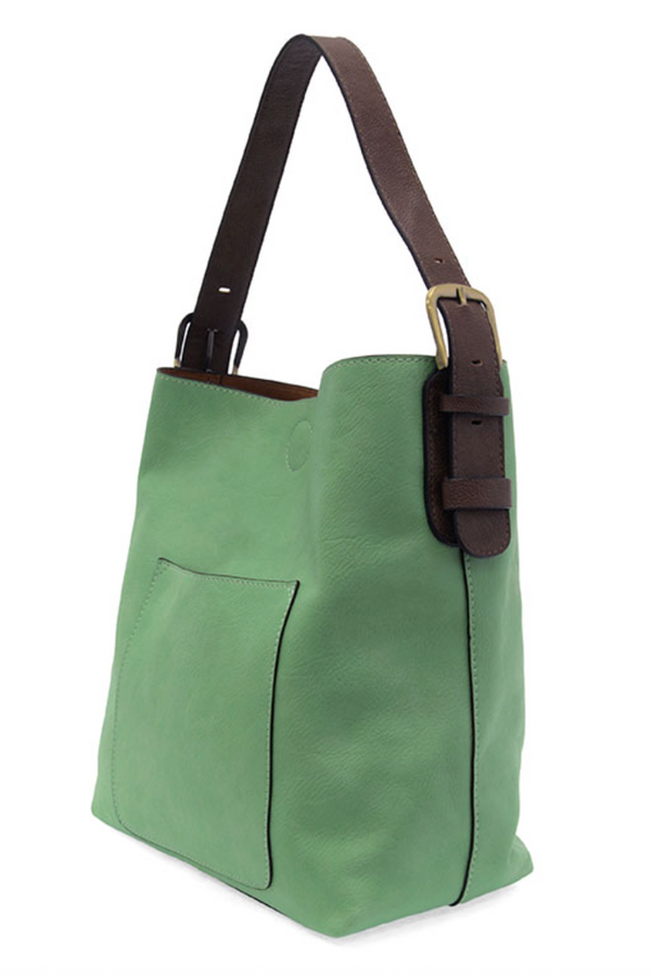 Joy Hobo-Style Handle Handbag - Bouncy Mint / Coffee