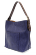 Joy Hobo-Style Handle Handbag - Dusk Blue / Coffee