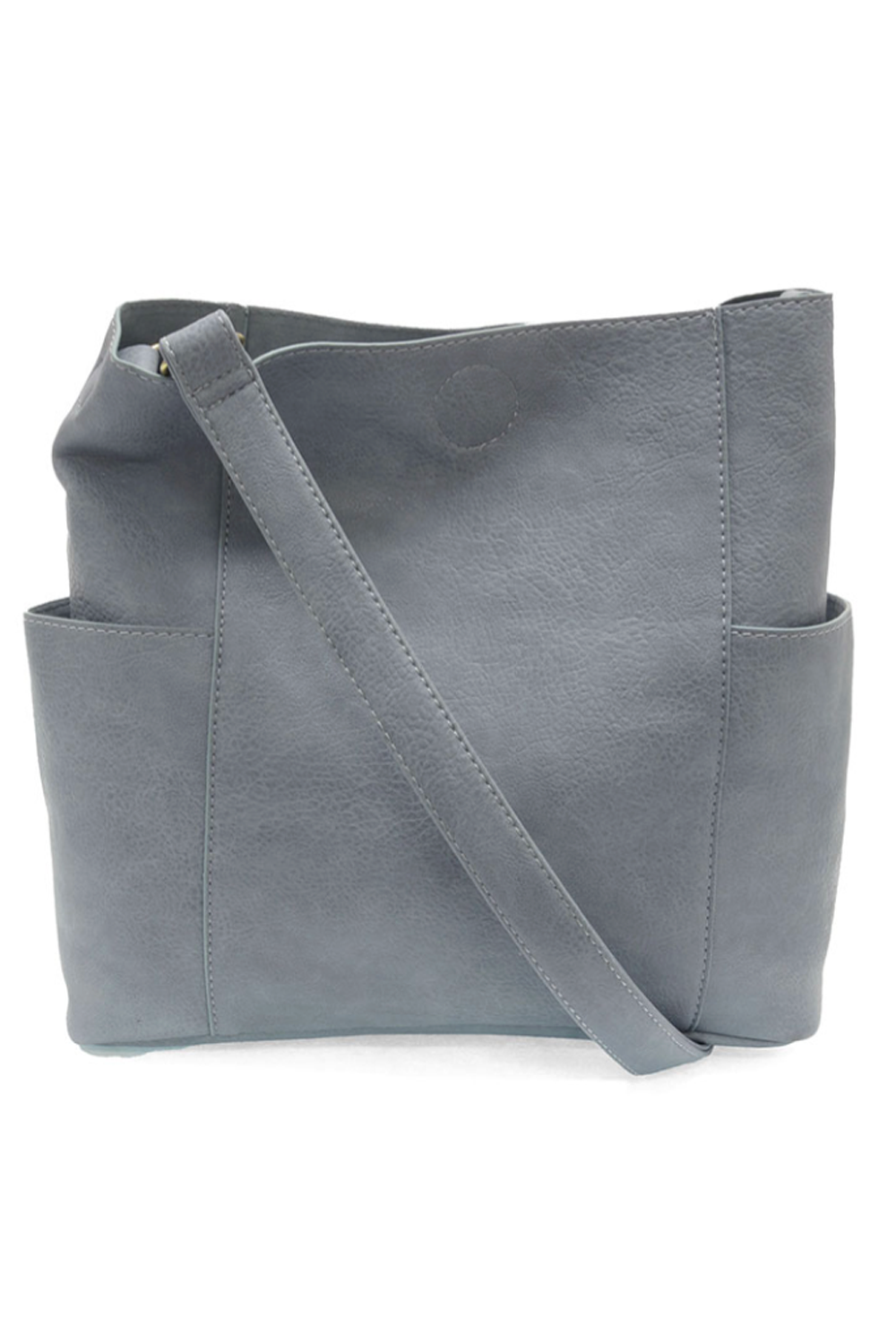 Joy Kayleigh Side Pocket Bucket Bag - Dusty Blue 26