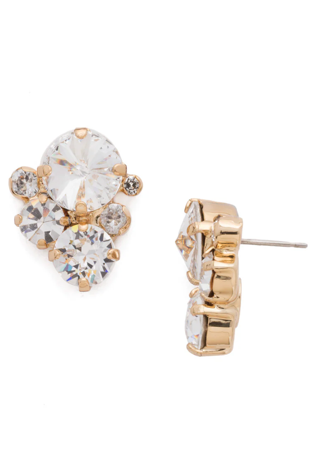 Crystal Assorted Round Stud Earring - Crystal