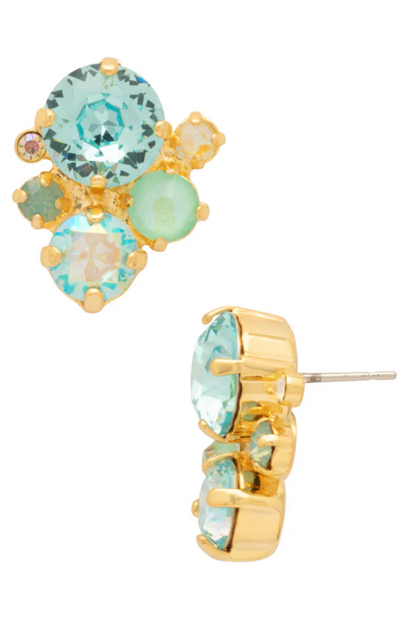 Crystal Assorted Round Stud Earring - Coastal Dreams