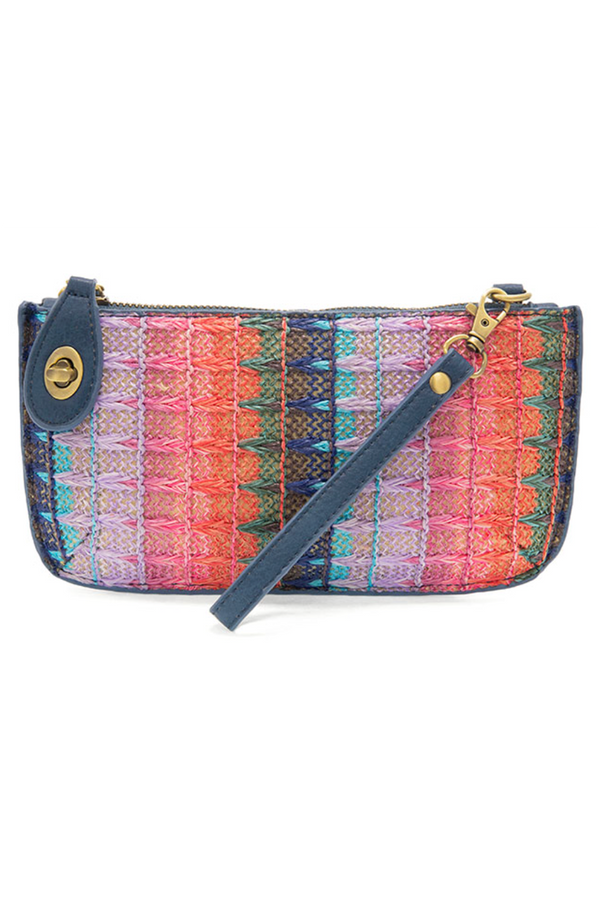 Joy Mini Crossbody Wristlet Clutch - Woven Stripe Deep