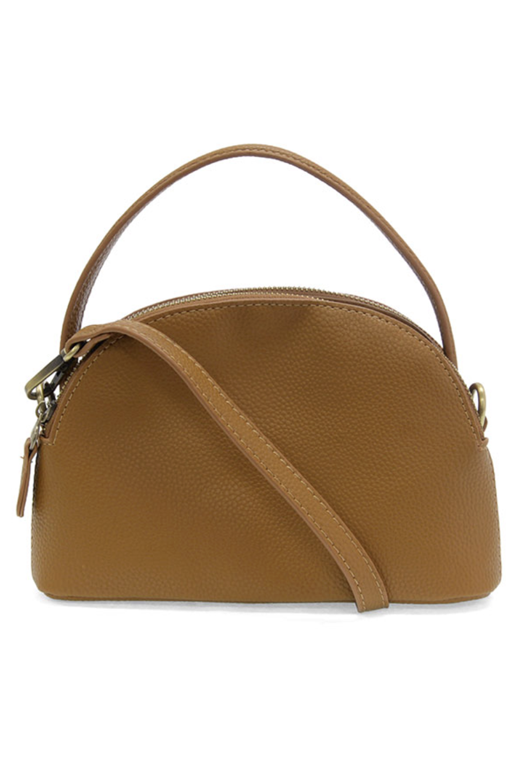 JOY Larissa Double Zip Dome Crossbody - Saddle