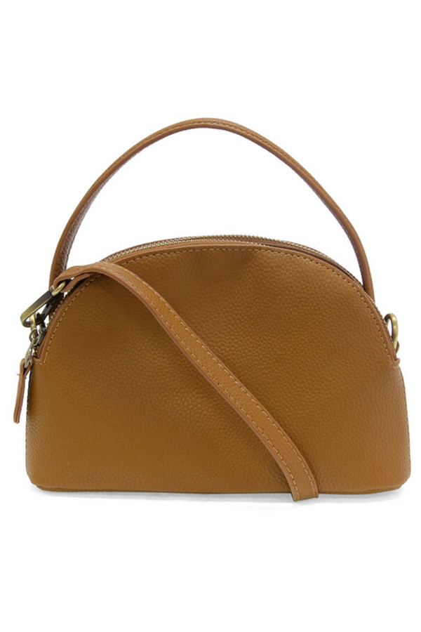 JOY Larissa Double Zip Dome Crossbody - Saddle
