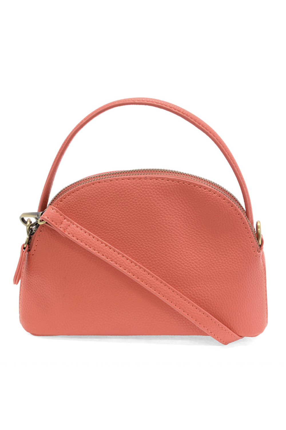 JOY Larissa Double Zip Dome Crossbody - Coral