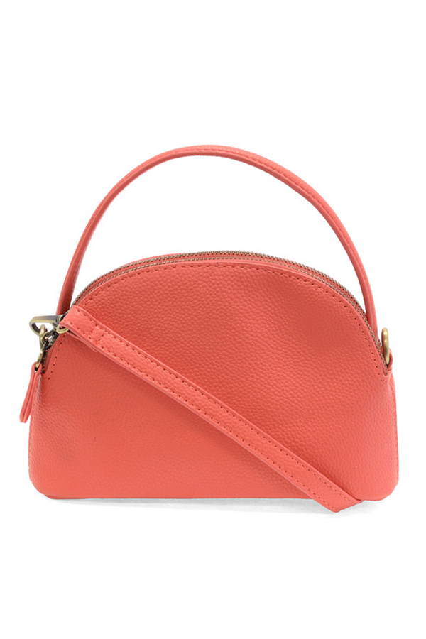 JOY Larissa Double Zip Dome Crossbody - Coral