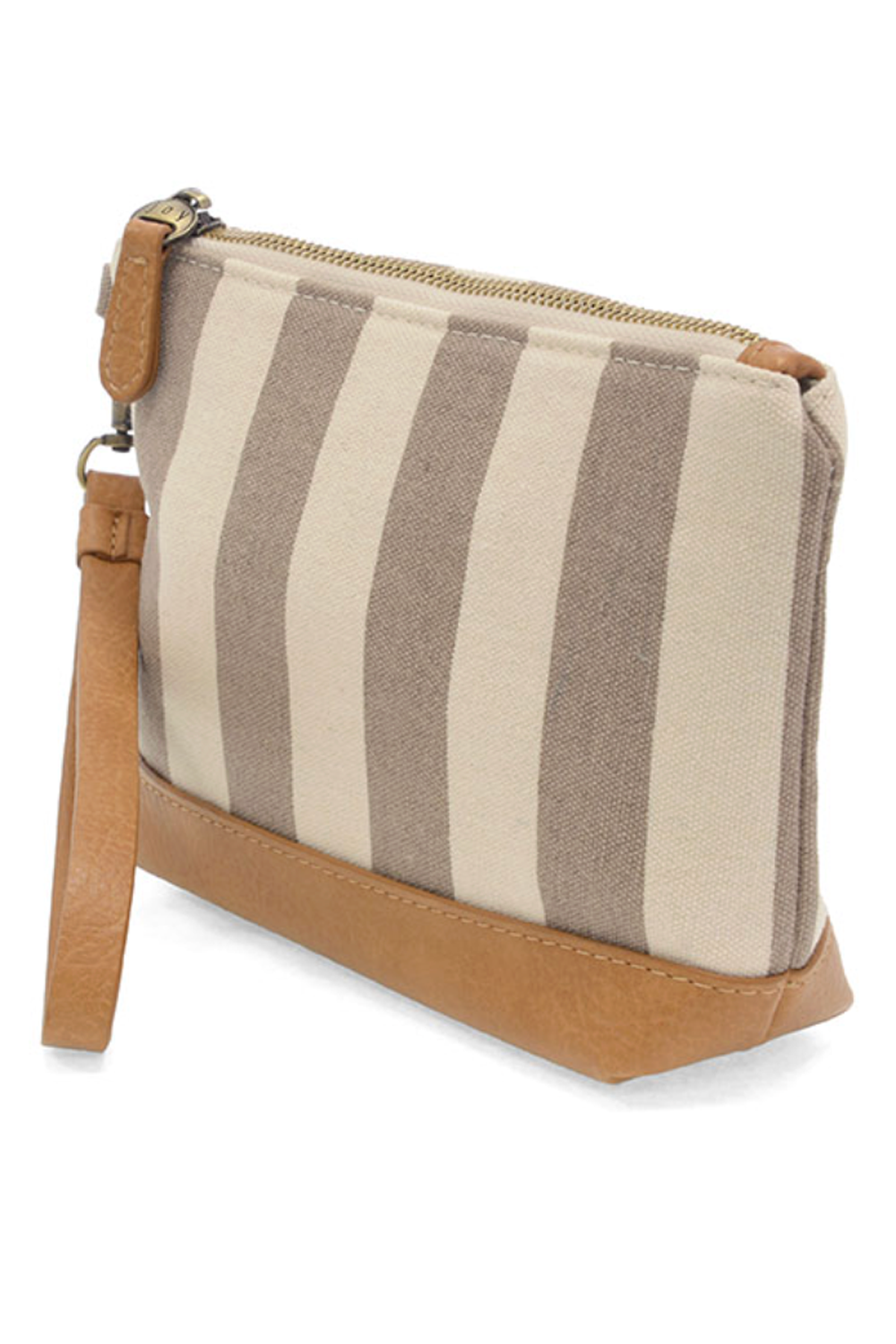 Joy Awning Stripe Wristlet - Neutral