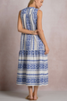 EL Sleeveless Aztec Maxi Dress - Natural Blue