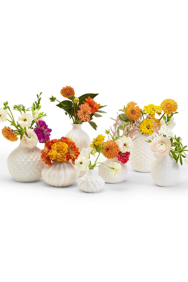 Artisan Carvings Vase - White