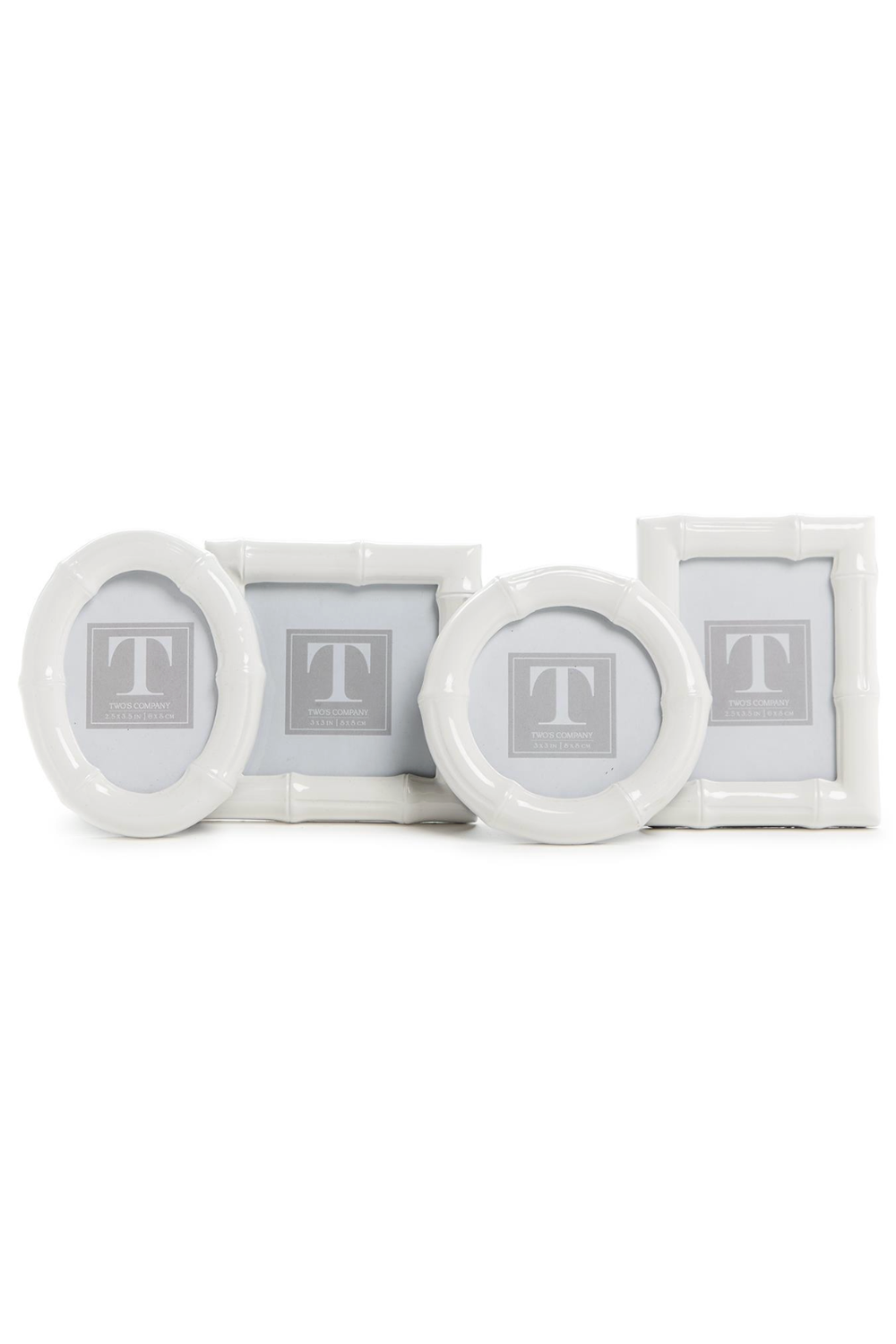 Faux Bamboo Frame - White