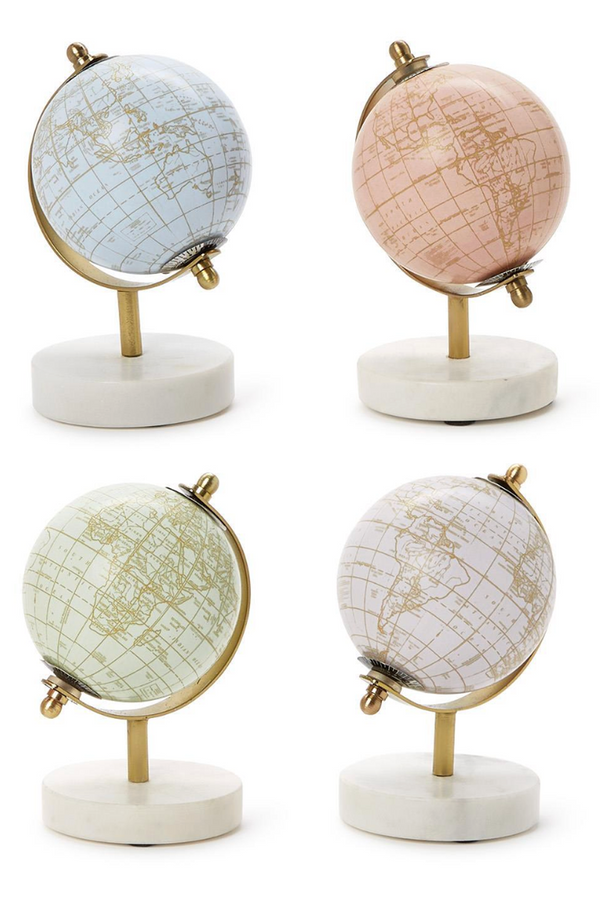 Mini Globe With Marble Vase