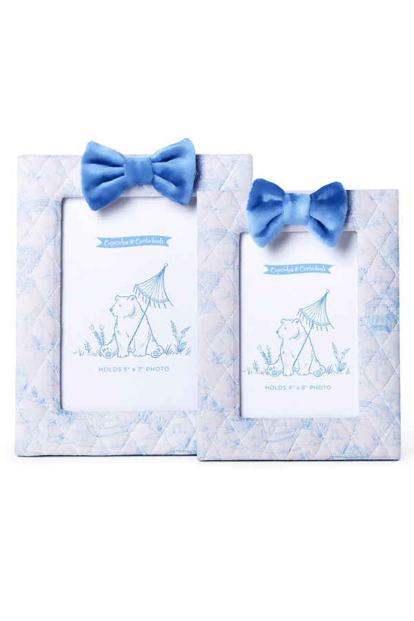 Animal Toile Quilted Frame - Blue