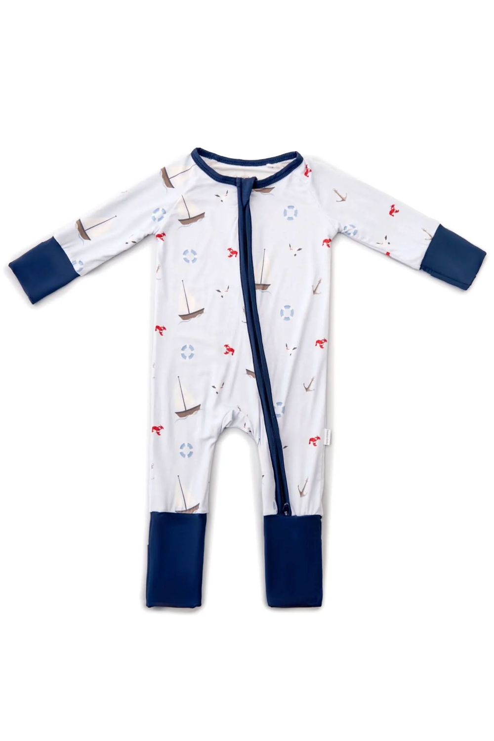 BL Convertible Romper Pajamas - Sailboats