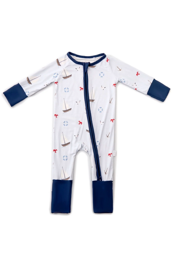 BL Convertible Romper Pajamas - Sailboats