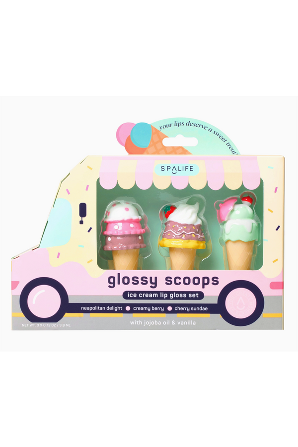 Glossy Scoops Ice Cream Lip Gloss Trio Set