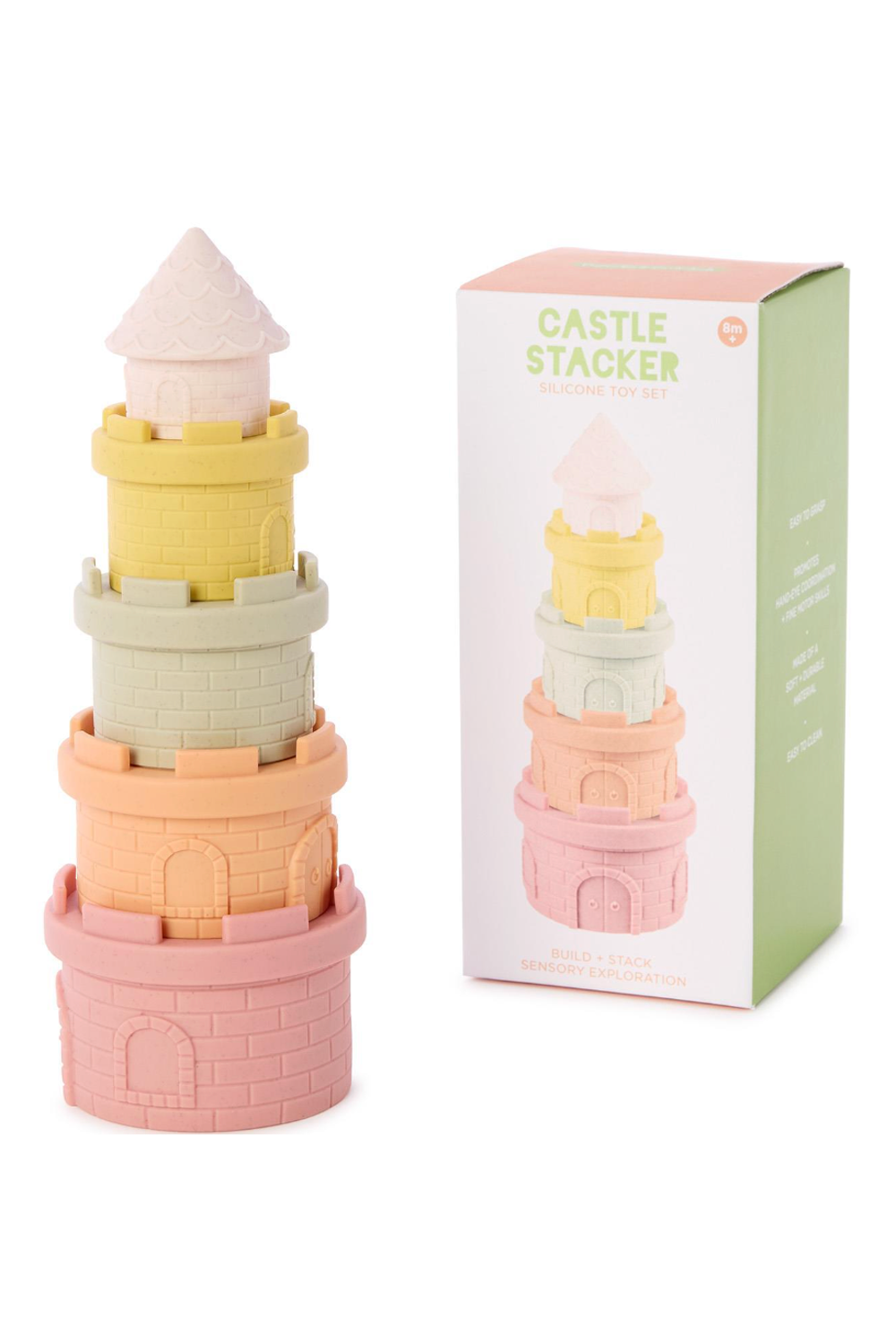 Textured Castle Stacker Toy in Box