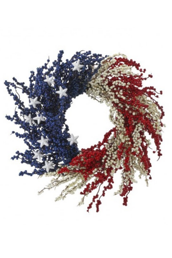 Patritioc Berry Wreath with Stars