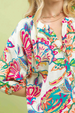 Paisley Print Top - Cream Mix