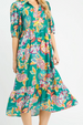 Mix Paisley Print Midi Dress - Emerald Mix