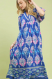 Bobbi Boho Dress - Blue Mix