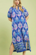 Bobbi Boho Dress - Blue Mix