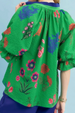 Ragland Multi Flowers Top - Island Green