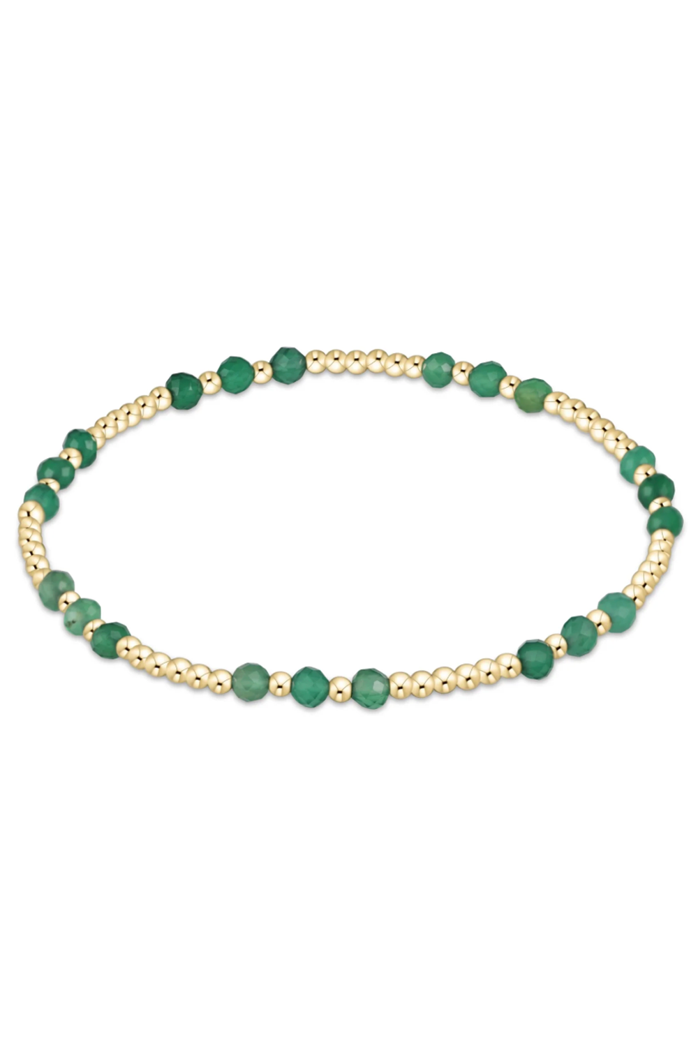 EN Gemstone Joy Pattern Bracelet - Green Onyx