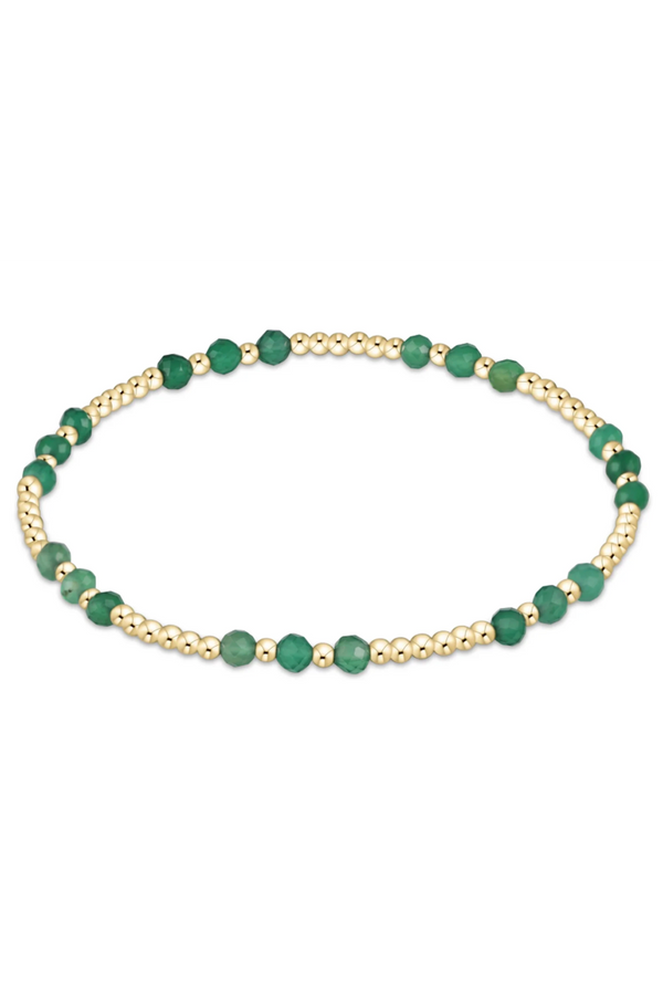EN Gemstone Joy Pattern Bracelet - Green Onyx