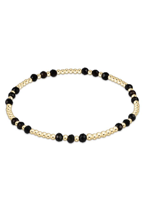 EN Gemstone Joy Pattern Bracelet - Faceted Onyx