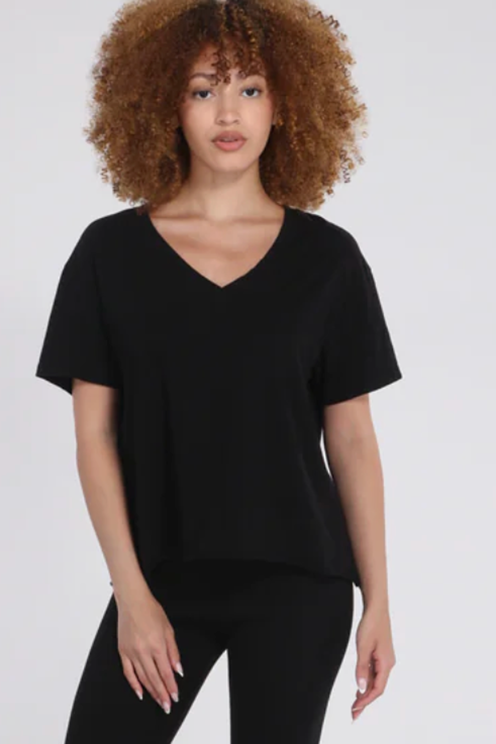 Bra30 V-Neck Jersey Tee - Black