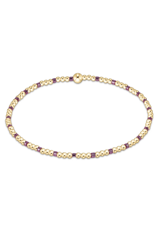 EN Hope Sincerity Pattern 2mm Bracelet - Pink Metallic