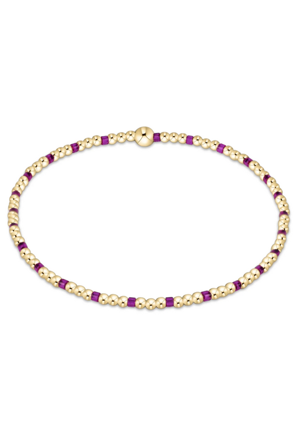 EN Hope Sincerity Pattern 2mm Bracelet - Fuchsia