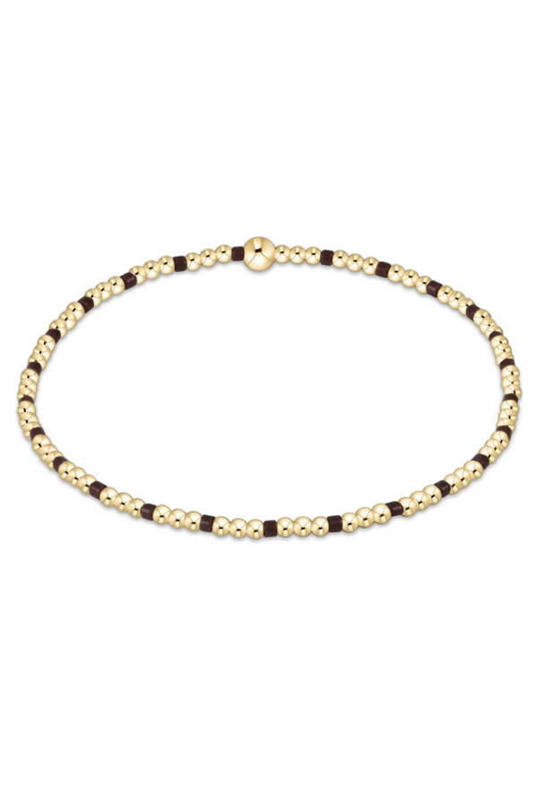 EN Hope Sincerity Pattern 2mm Bracelet - Chocolate