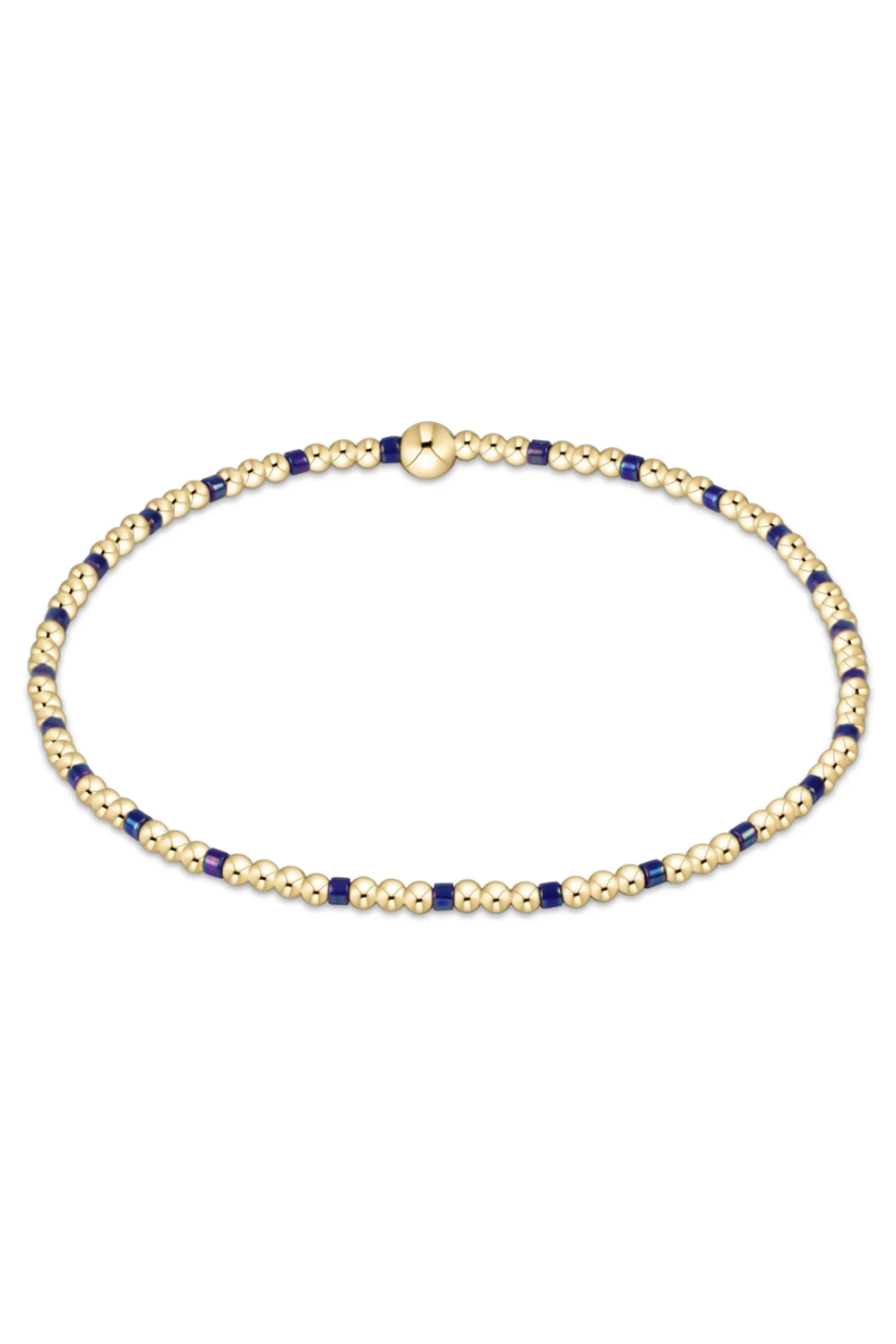 EN Hope Sincerity Pattern 2mm Bracelet - Blue Metallic