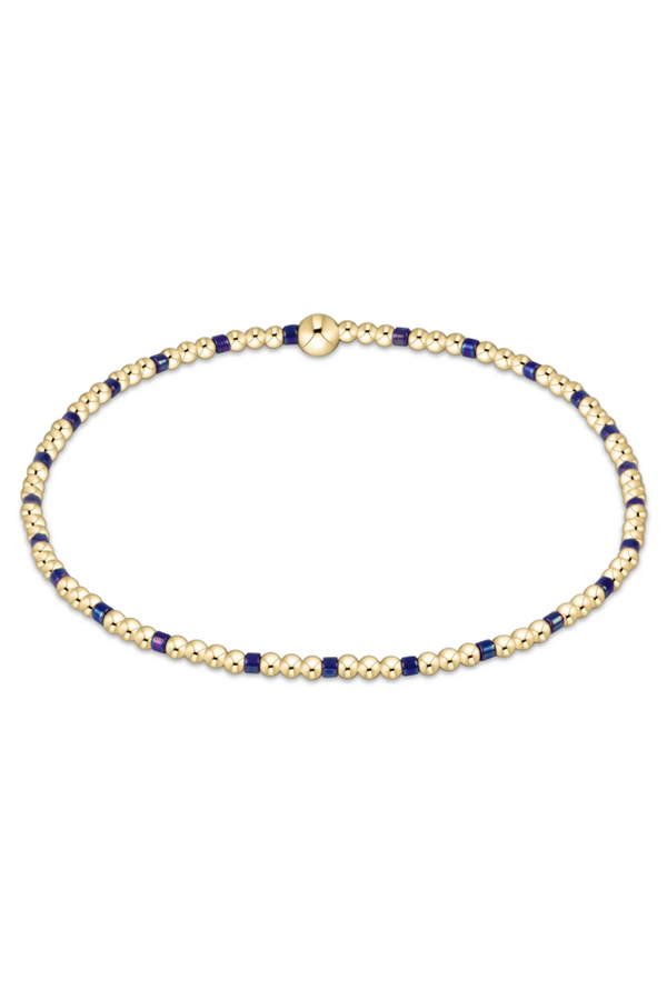 EN Hope Sincerity Pattern 2mm Bracelet - Blue Metallic