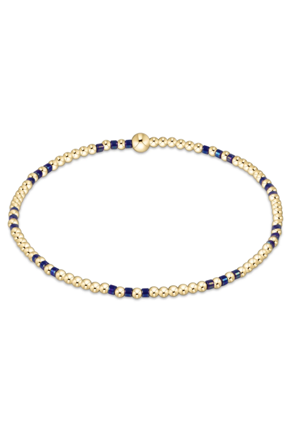 EN Hope Joy Pattern 2mm Bracelet - Blue Metallic