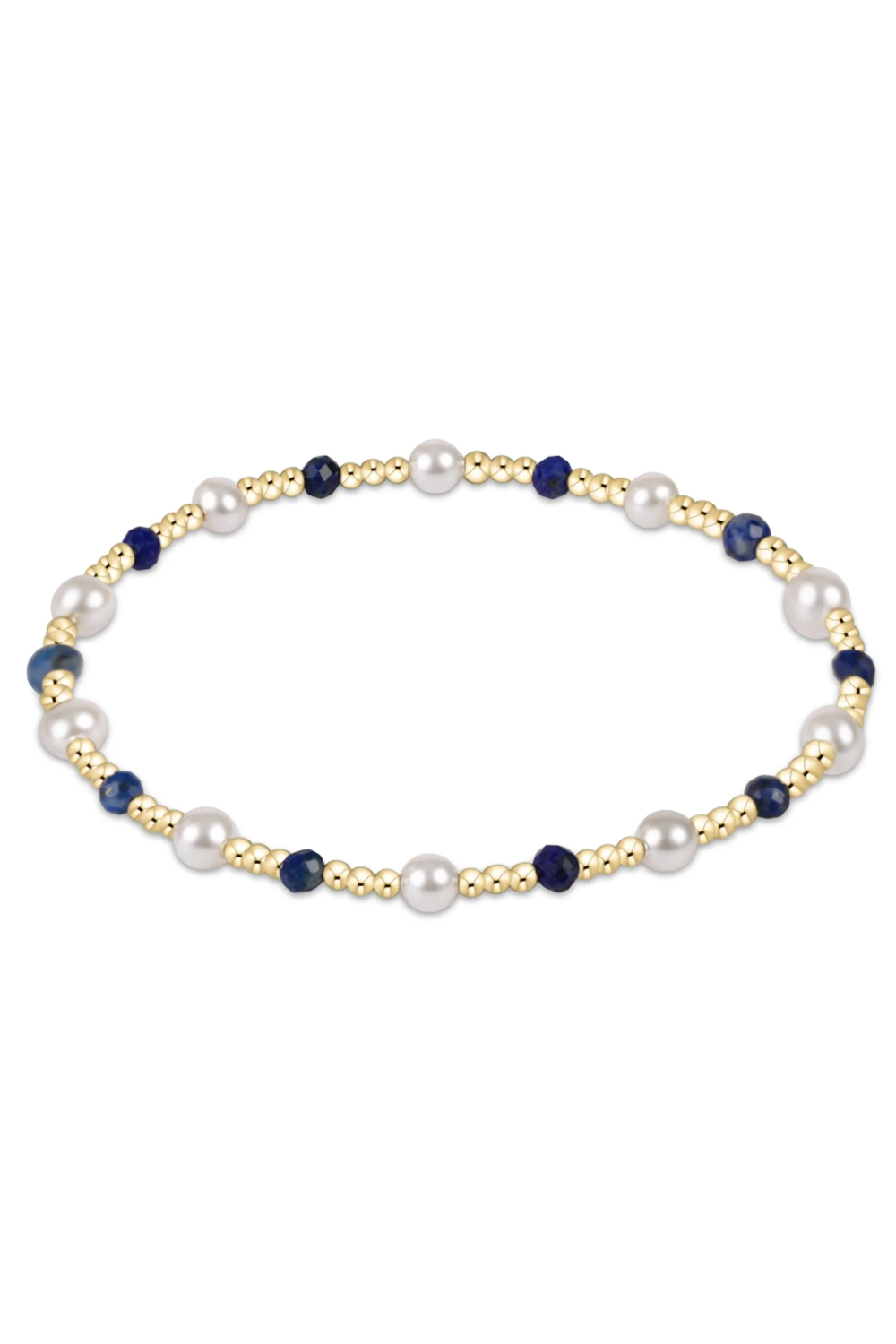 EN Gemstone + Pearl Sincerity Bracelet - Lapis
